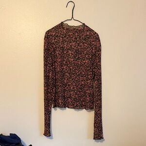 H&m divided sheer Floral Blouse